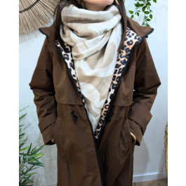 Echarpe coeurs pailletés Tuva-Beige