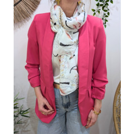 Foulard femme fleuri et dorures Micaela-Rose