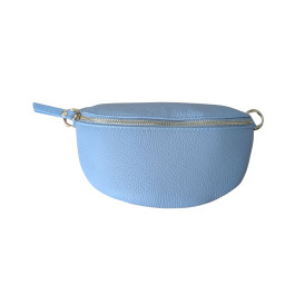 Sac banane femme effet craquelé-Bleu ciel