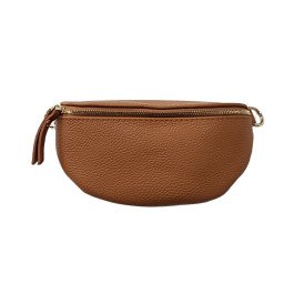 Sac banane femme effet craquelé-Camel