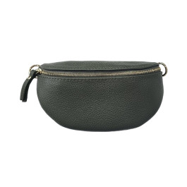 Sac banane femme effet craquelé-Kaki