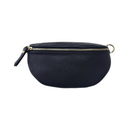 Sac banane femme effet craquelé-Noir