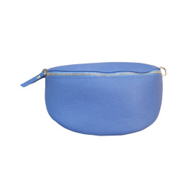 Sac banane femme effet craquelé bandoulière-Bleu