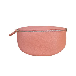 Sac banane femme effet craquelé bandoulière-Corail