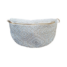 Sac banane femme tissé-Bleu