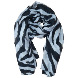 Foulard femme zébrée et dorures-Noir