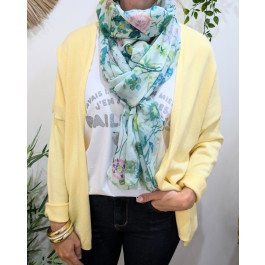 Foulard femme fleuri Speranza-Vert