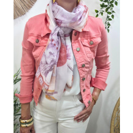 Foulard femme fleuri Zelinda-Rose