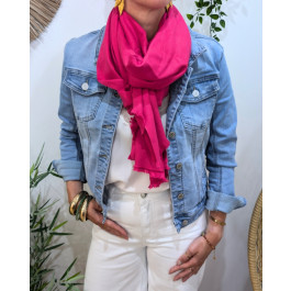 Echarpe femme unie Adua-Rose fuchsia