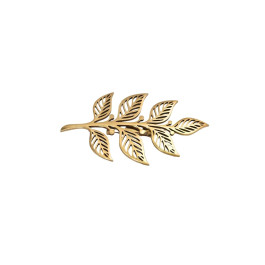 Broçhe femme acier Feuille-Or