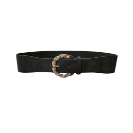 Ceinture élastique boucle dorée torsadée-Kaki