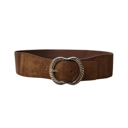 Ceinture élastique boucle dorée Ophiline-Camel