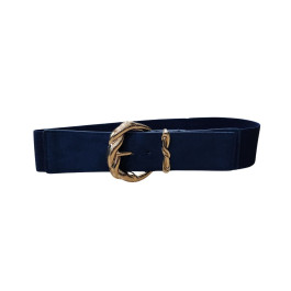Ceinture élastique boucle dorée Lizabelle-Bleu marine