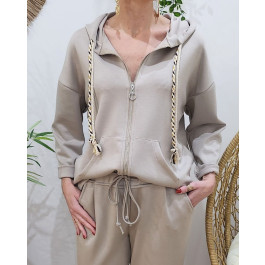 Veste à capuche femme Taglia-Taupe