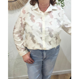 Chemisier femme oversize Raphy-Ecru