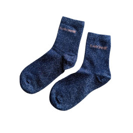 Chaussettes à paillettes femme Daronne-Bleu marine