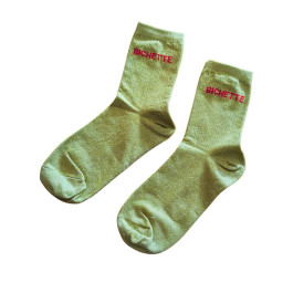 Chaussettes à paillettes femme Bichette-Vert