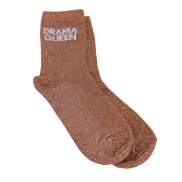 Chaussettes à paillettes Drama queen-Terracotta