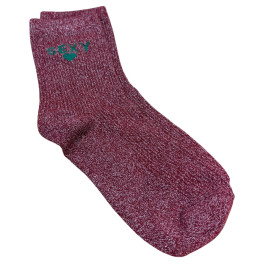 Chaussettes à paillettes Sexy-Rouge bordeaux