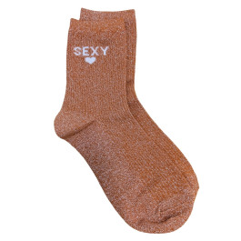 Chaussettes à paillettes Sexy-Terracotta