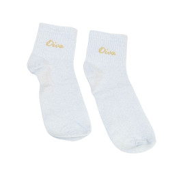 Chaussettes à paillettes Diva-Blanc