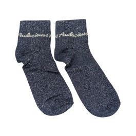 Chaussettes à paillettes Audacieuse-Bleu marine