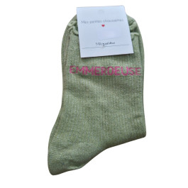 Chaussettes à paillettes EMMERDEUSE-Vert