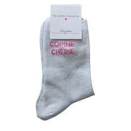Chaussettes à paillettes COPINE CHERIE-Blanc