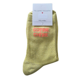 Chaussettes à paillettes COPINE CHERIE-Jaune