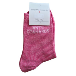 Chaussettes à paillettes ANTI CONNARDS-Rose fuchsia