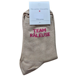 Chaussettes à paillettes TEAM RALEUSE-Beige