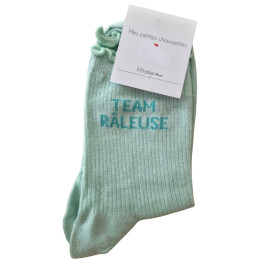 Chaussettes à paillettes TEAM RALEUSE-Vert d'eau