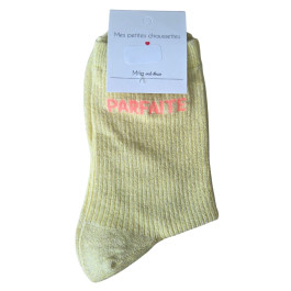 Chaussettes à paillettes PARFAITE-Jaune