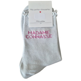 Chaussettes à paillettes MADAME CONNASSE-Blanc