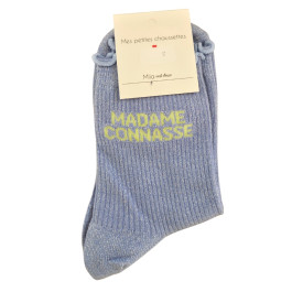 Chaussettes à paillettes MADAME CONNASSE-Bleu