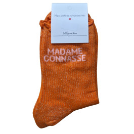 Chaussettes à paillettes MADAME CONNASSE-Orange