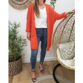 Gilet long uni-Orange