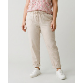 Pantalon femme fluide uni-Beige