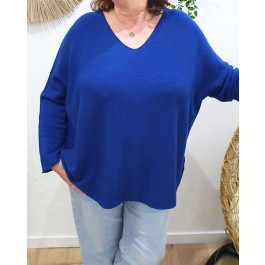 Pull femme oversize Iseult-Bleu