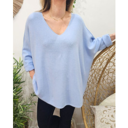 Pull femme oversize Iseult-Bleu ciel