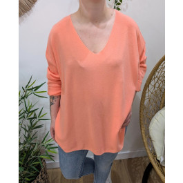 Pull femme oversize Iseult-Corail