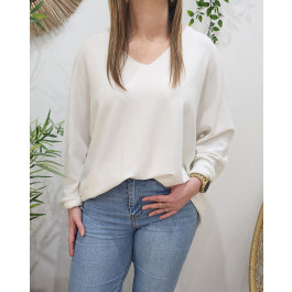 Pull femme oversize Iseult-Ecru