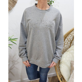Sweat femme pailleté-Gris