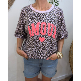 Pull sweat femme léopard Amour-Parme
