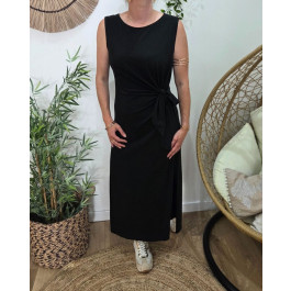 Robe femme nouée Isaline-Noir