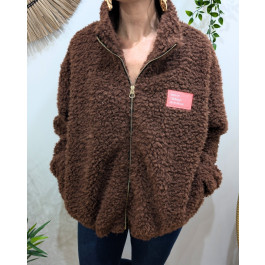 Veste femme teddy Dress for yourself-Marron