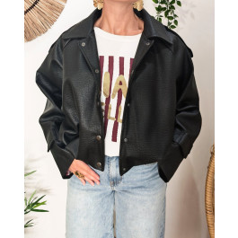 Bombers femme similicuir Viorica-Noir