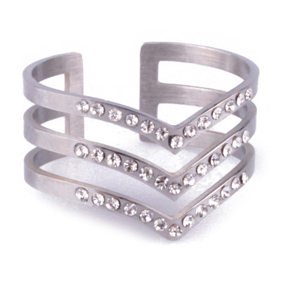 Bague MILE MILA acier argent Pointistrass