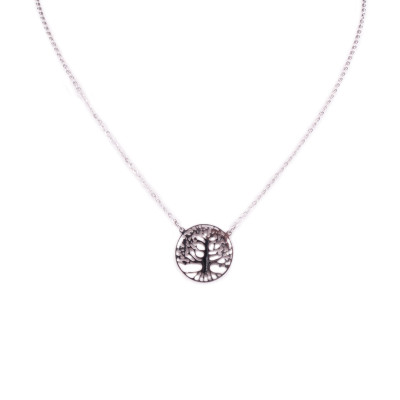 Collier MILE MILA acier argent arbre