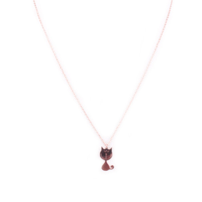 Collier acier cuivré MILE MILA petit chat